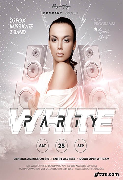 White Party V0910 2019 Premium PSD Flyer Template