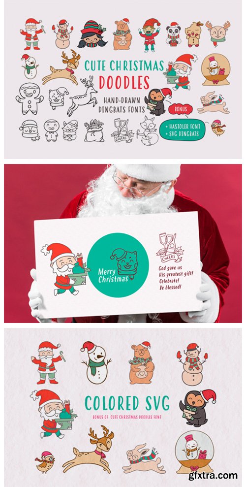 Cute Christmas Doodles Font