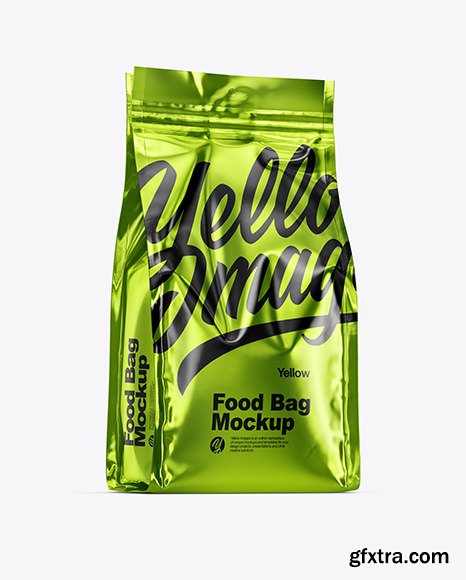 Metallic Food Bag Mockup 50189