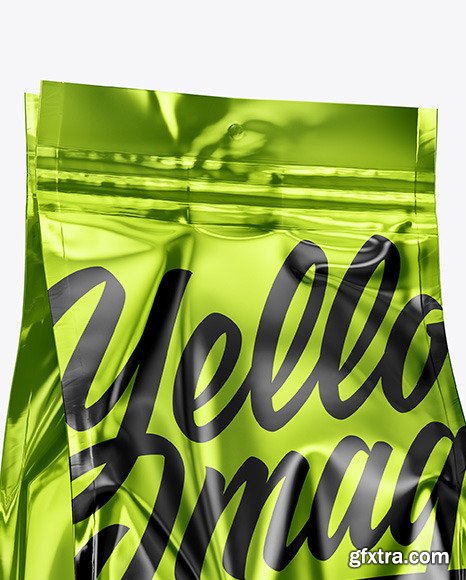 Metallic Food Bag Mockup 50189