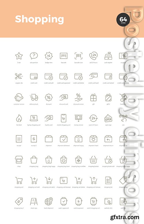 64 Shopping Icons