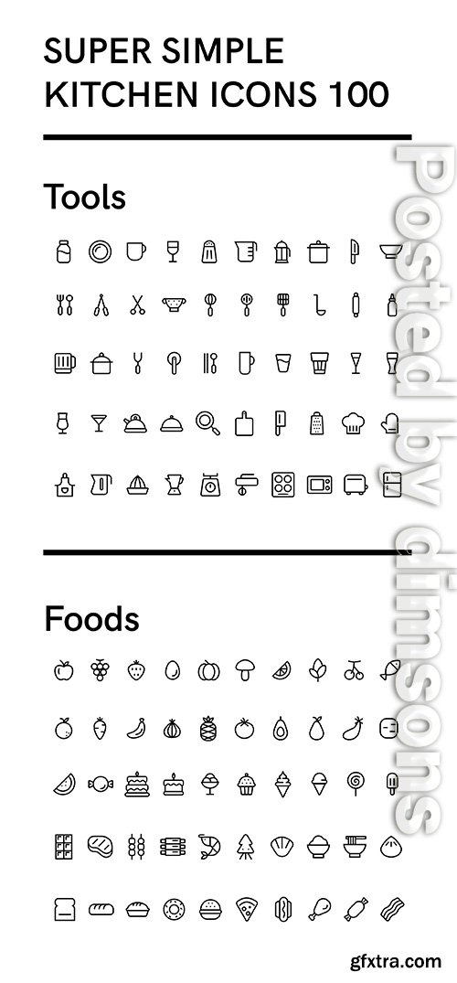 Super Simple Kitchen Icons 100