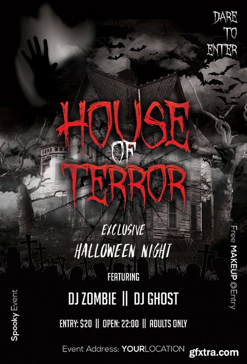 House Of Terror - Premium flyer psd template