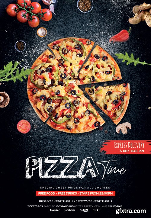 Pizza Restaurant - Premium flyer psd template