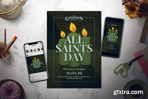 All Saints\' Day Flyer Set