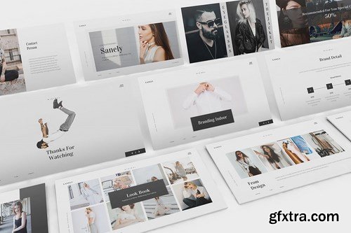 Fashion lookbook Powerpoint Google Slides and Keynote Templates