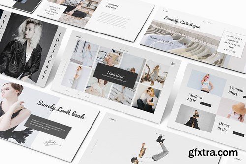 Fashion lookbook Powerpoint Google Slides and Keynote Templates