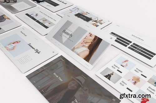 Fashion lookbook Powerpoint Google Slides and Keynote Templates