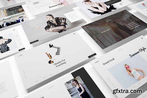 Fashion lookbook Powerpoint Google Slides and Keynote Templates