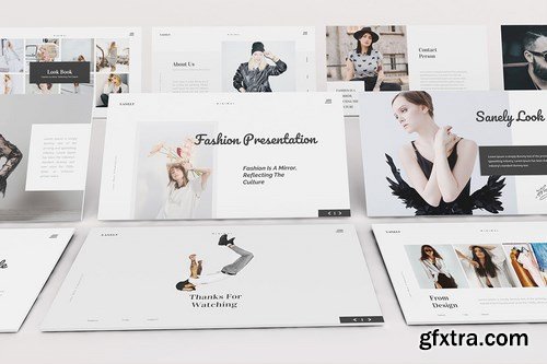 Fashion lookbook Powerpoint Google Slides and Keynote Templates