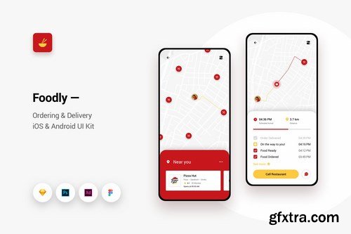 Foodly - Ordering Delivery iOS & Android UI Kit 9