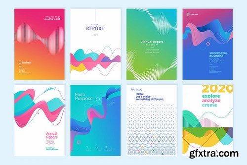 Set of brochure, annual report design templates Bunlde