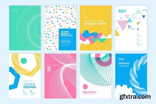 Set of brochure, annual report design templates Bunlde