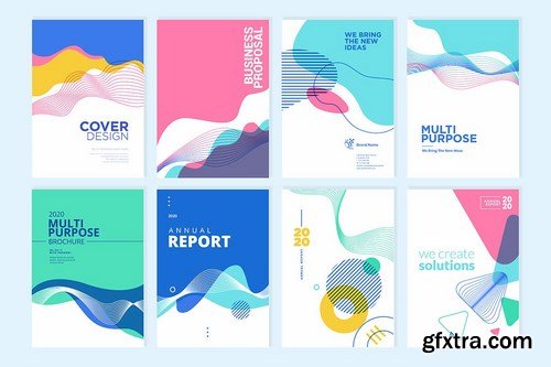 Set of brochure, annual report design templates Bunlde