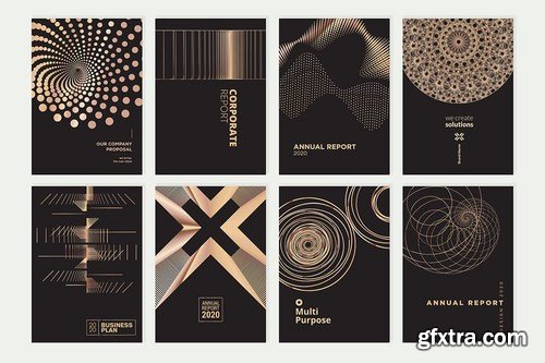 Set of brochure, annual report design templates Bunlde