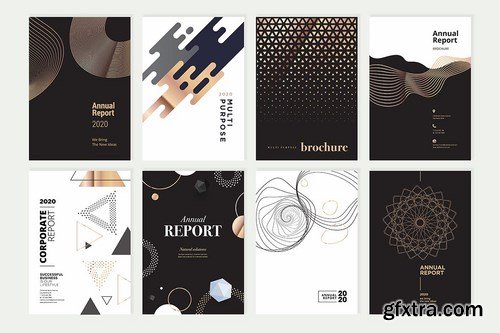 Set of brochure, annual report design templates Bunlde