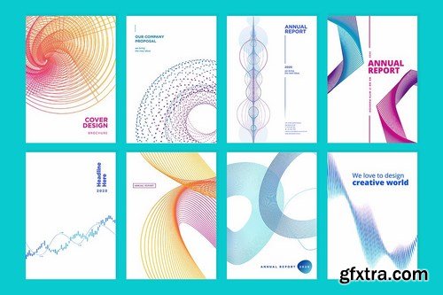 Set of brochure, annual report design templates Bunlde