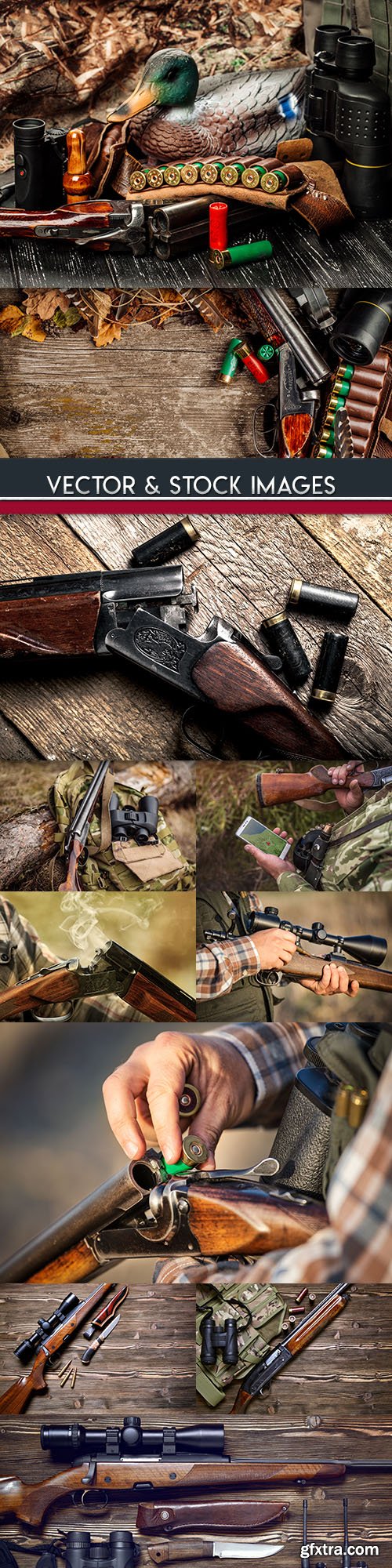 Hunting autumn nature weapons and ammunition