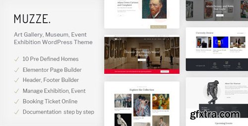 ThemeForest - Muzze v1.1.3 - Museum Art Gallery Exhibition WordPress Theme - 23384660