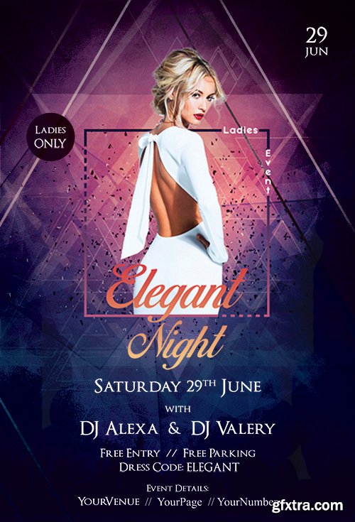 Elegant Ladies Night - Premium flyer psd template