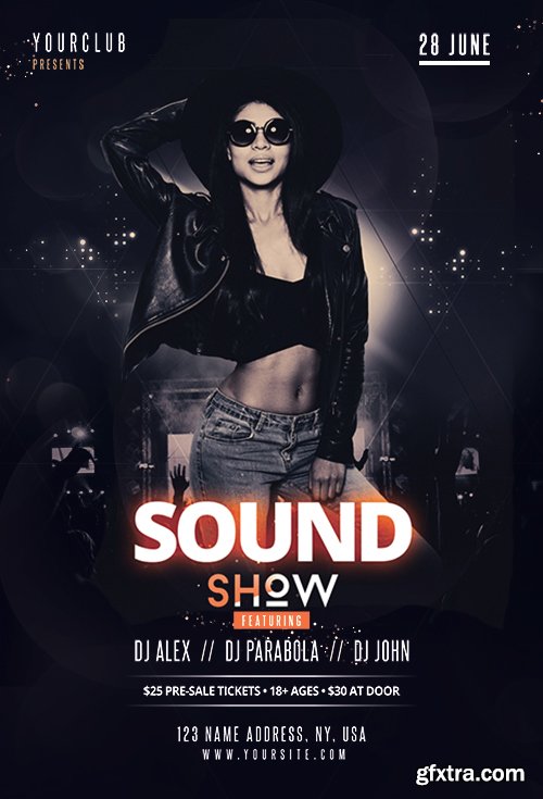 Sound show - Premium flyer psd template