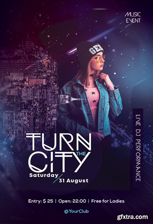 Turn the City - Premium flyer psd template