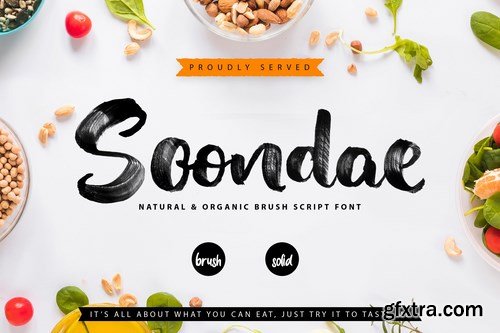 Soondae Natural & Organic Brush Font