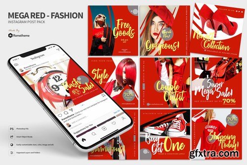 Mega Red - Fashion Promotion Instagram Post