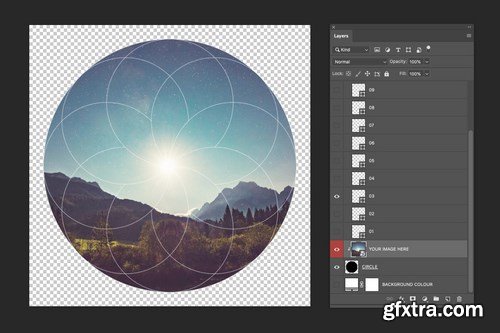 Circular Geometric Overlays