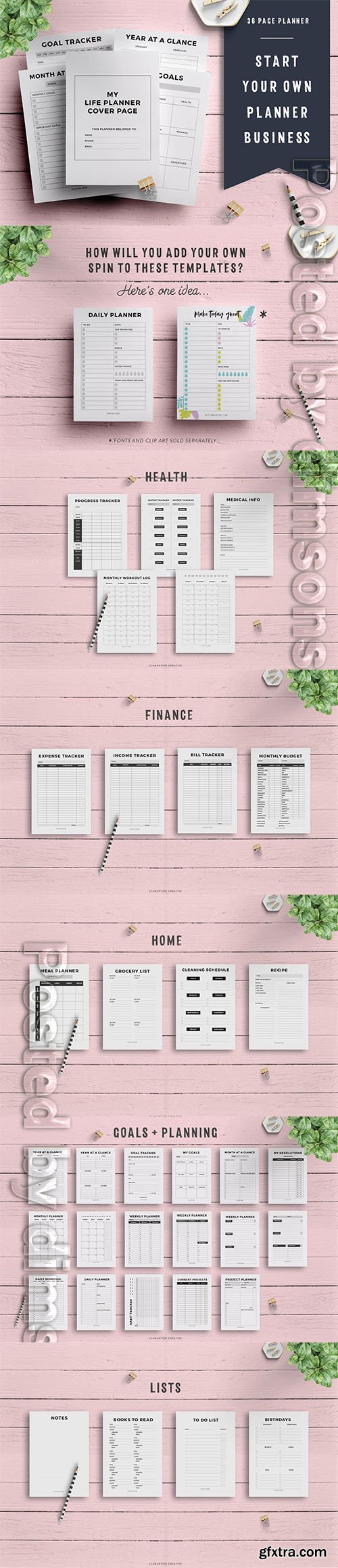 Life Planner Template (36 pages)