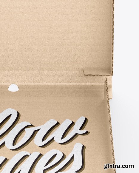 Matte Opened Pizza Box Mockup 50280