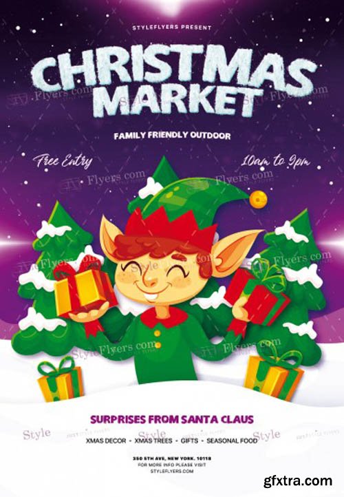 Сhristmas Market V1810 2019 PSD Flyer Template