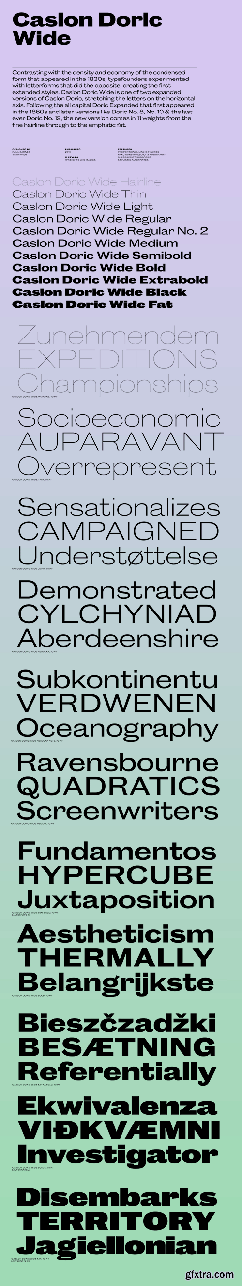 Caslon Doric Wide Font Family