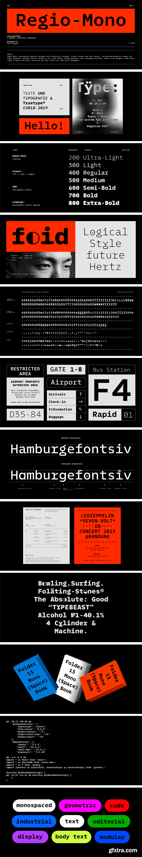 Regio Mono Font Family