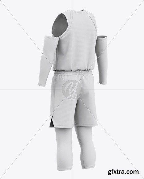 Men’s Basketball Kit Mockup - Back Half Side 50249