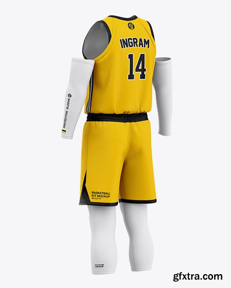 Men’s Basketball Kit Mockup - Back Half Side 50249