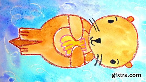 Painting for Kids: Draw and Watercolor Paint a Cute Sea Otter