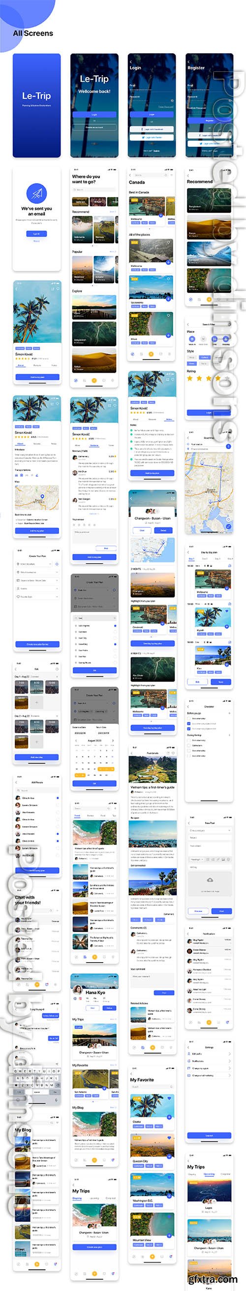 LeTrip Planning Travel UI KIT