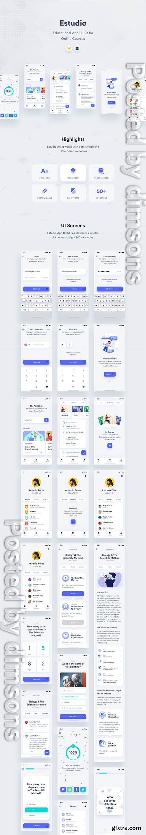 Estudio Mobile App UI Kit