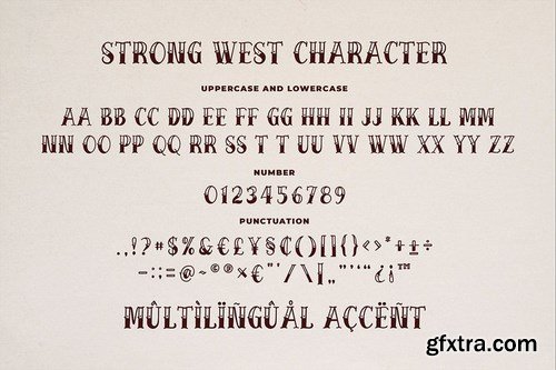 Strong West - Retro Tattoo Font