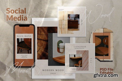 WOOD MOOD - Social Media Template