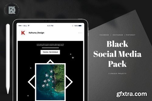 Black Banners Social Media Pack