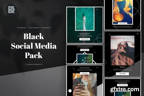 Black Banners Social Media Pack