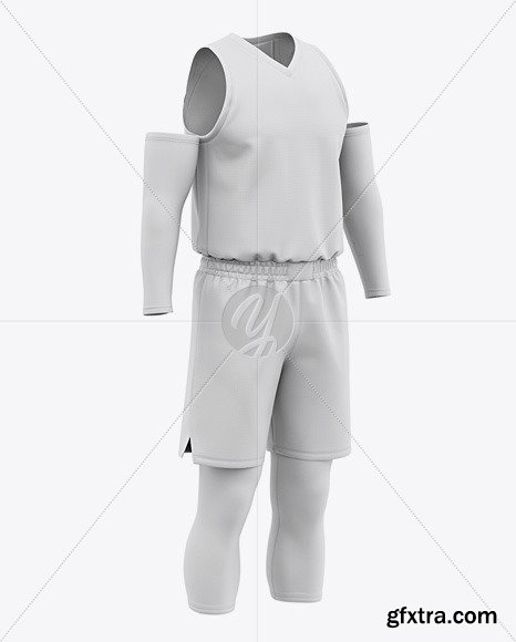 Men’s Basketball Kit Mockup - Front Half Side 50251