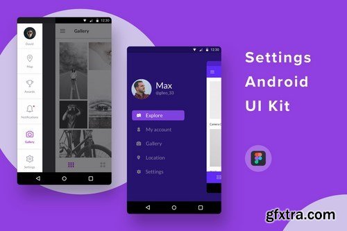 Settings Android UI Kit (Figma) and (Sketch)