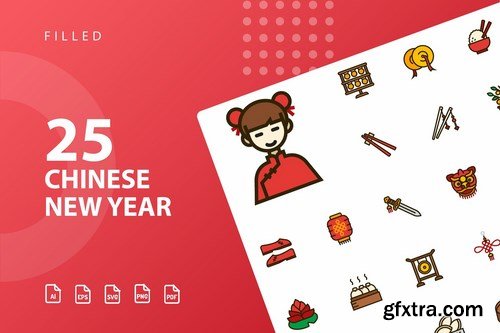 Chinese New Year Icons Bundle