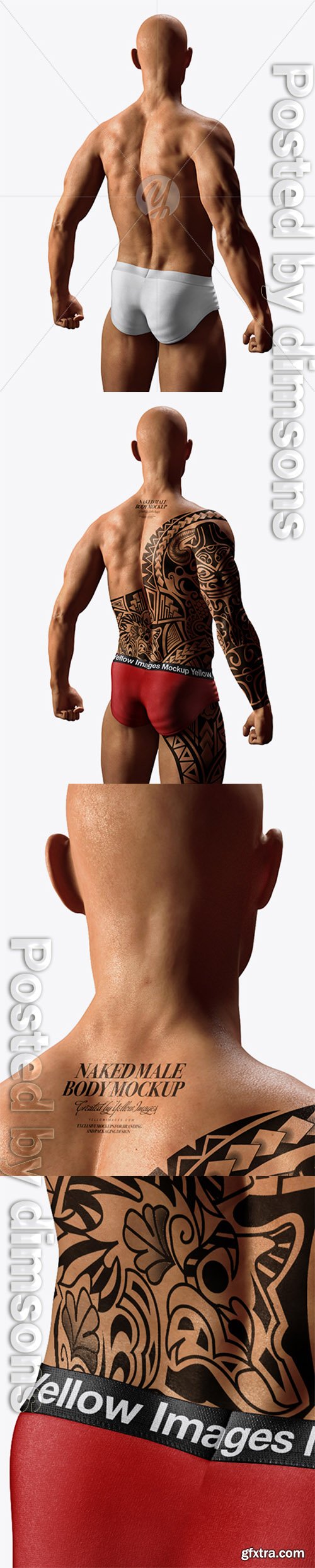 Naked Male Body Mockup 21409