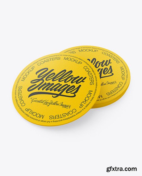 Paper Beverage Coasters Mockup 50303