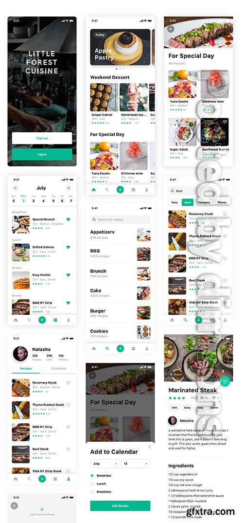 Little Forest Cuisine UI KIT