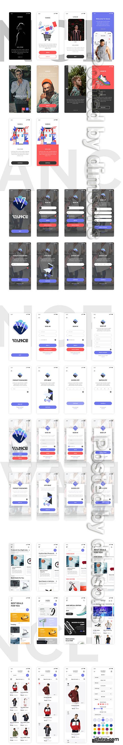 Vance Ecommerce App UI Kit